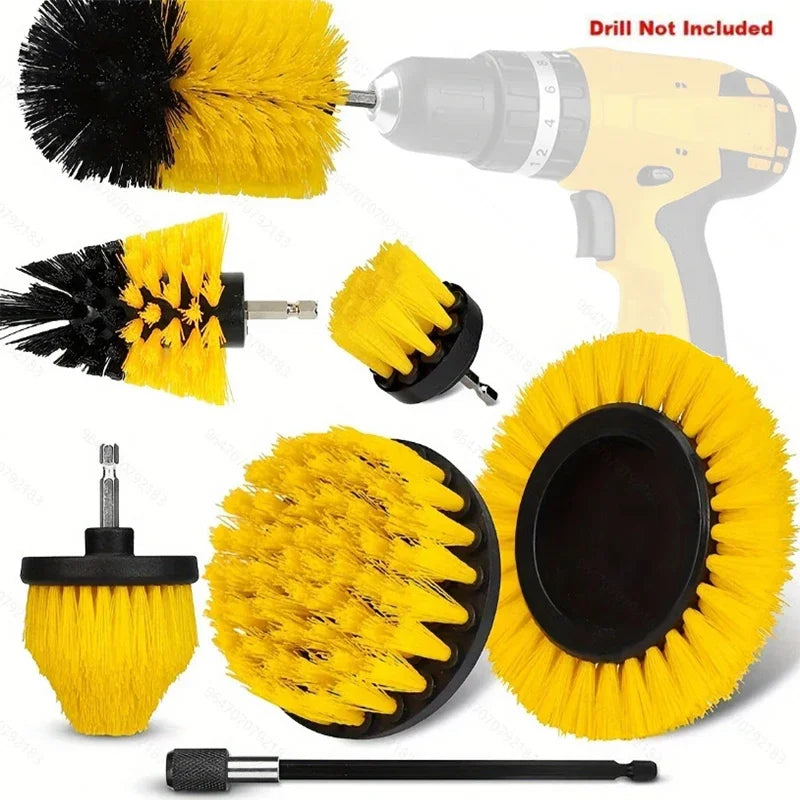 Heavy-Duty 7-Piece Car Detailing Drill Brush Kit