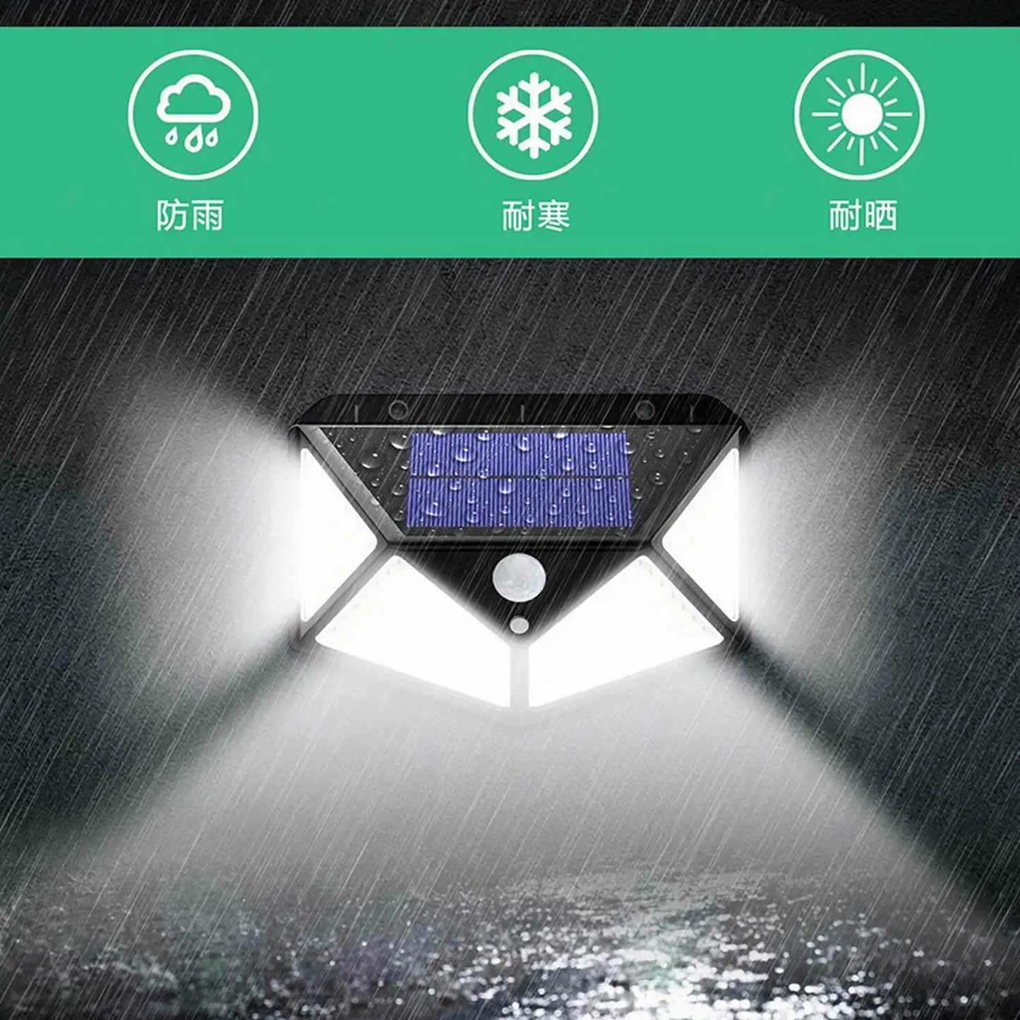 100 LED Solar Motion Sensor Security Light