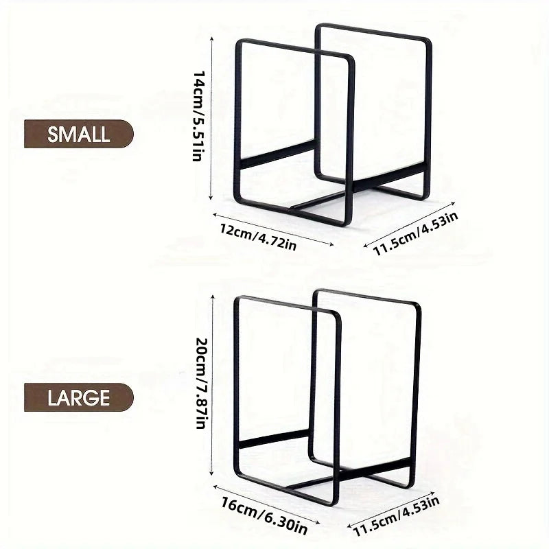 Heavy-Duty Metal Cabinet Plate Organizer Rack