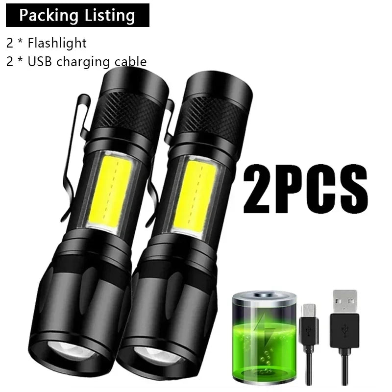 100,000 Lumens Super Bright Rechargeable Flashlight - High Lumens Tactical LED Torch, Waterproof Long Range Flashlight for Outdoor, Camping & Fishing