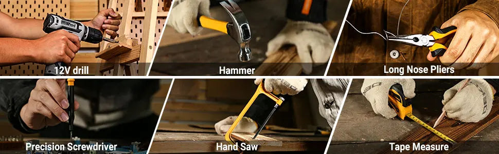 238-Piece Home Tool Kit with 12V Cordless Drill & Case