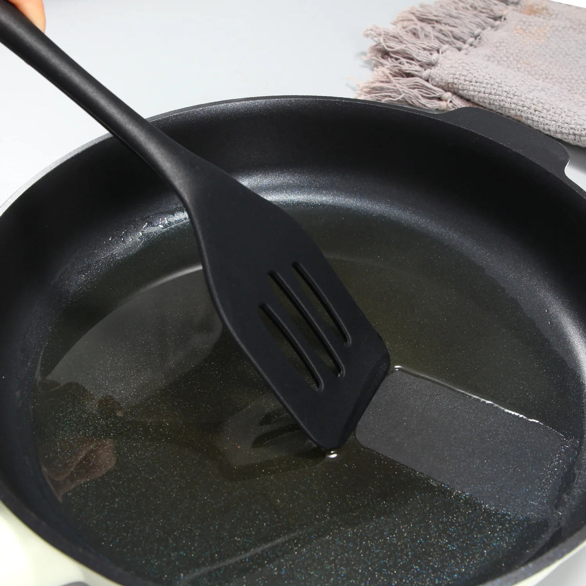 Premium Seamless Silicone Slotted Turner Spatula