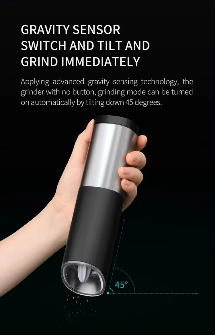 Premium Electric Automatic Salt and Pepper Grinder Set