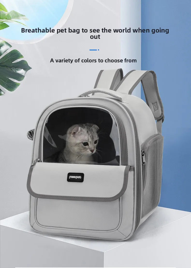 Large Capacity Breathable Mesh Pet Carrier Backpack