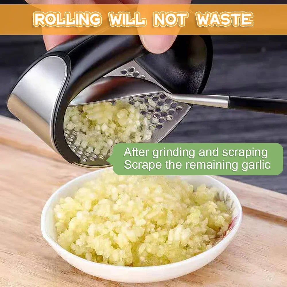 Premium Stainless Steel Rocking Garlic Press & Mincer