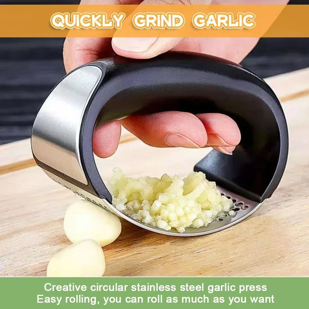 Premium Stainless Steel Rocking Garlic Press & Mincer