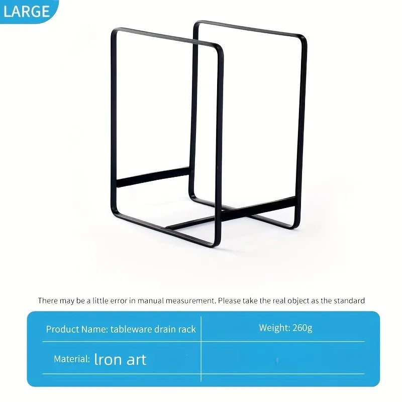 Heavy-Duty Metal Cabinet Plate Organizer Rack