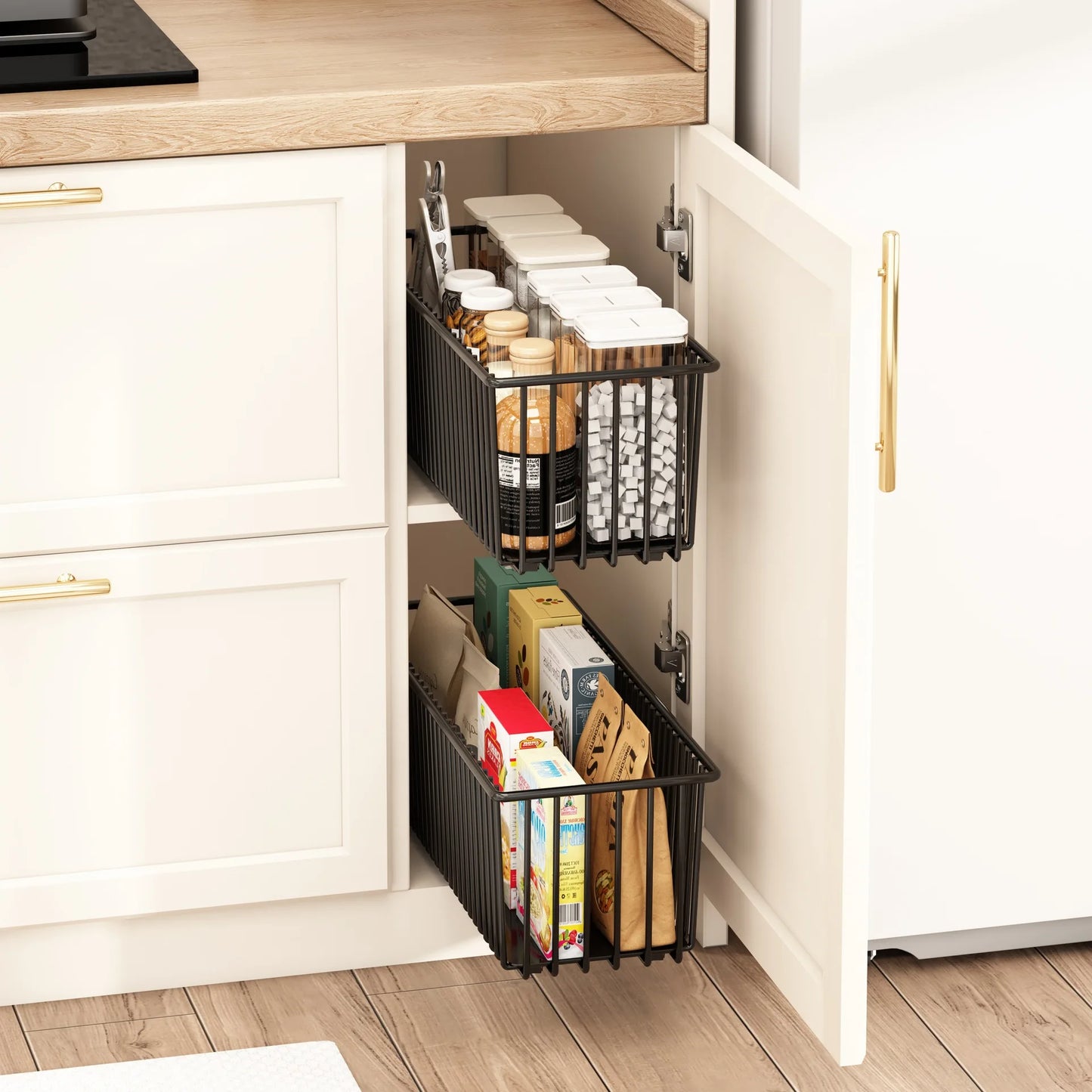 Heavy-Duty Carbon Steel Pull Out Cabinet Organizer