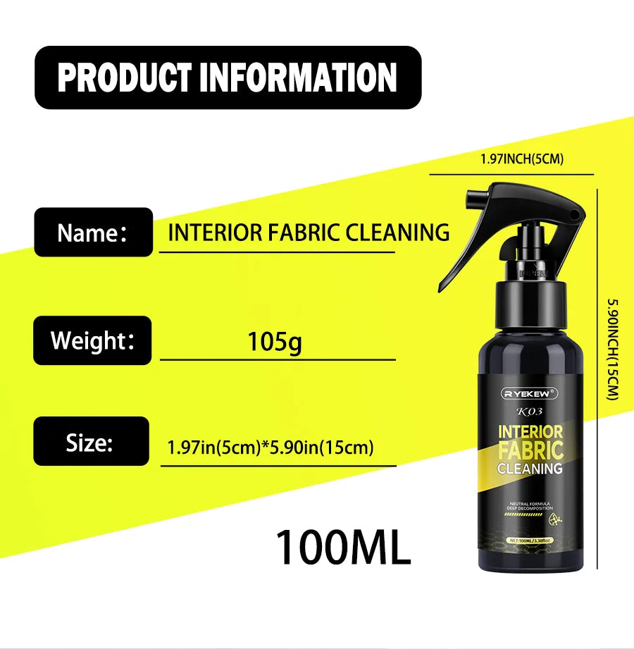 Multipurpose Waterless Car Interior Cleaner Spray
