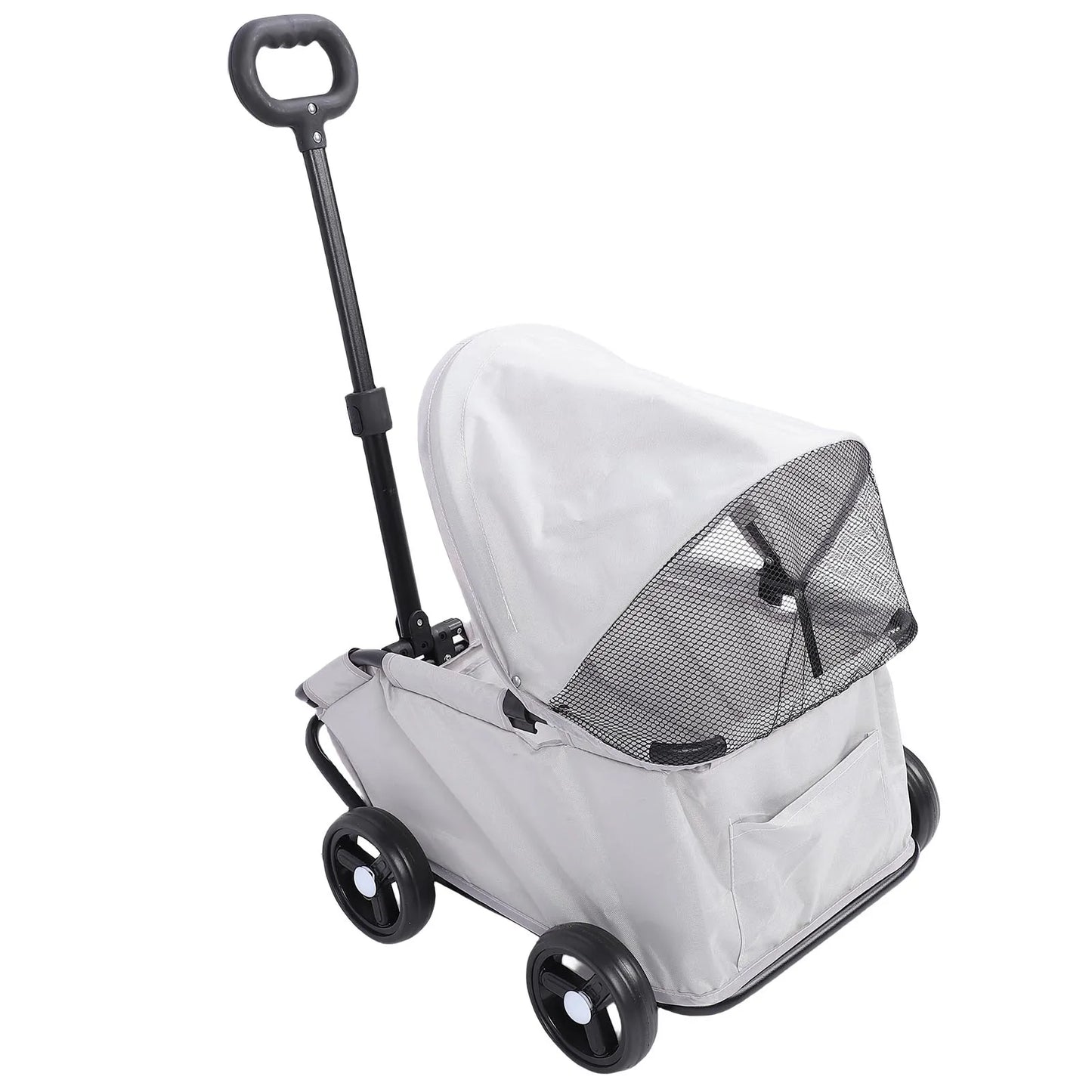 Premium Foldable 4-Wheel Pet Stroller with Canopy