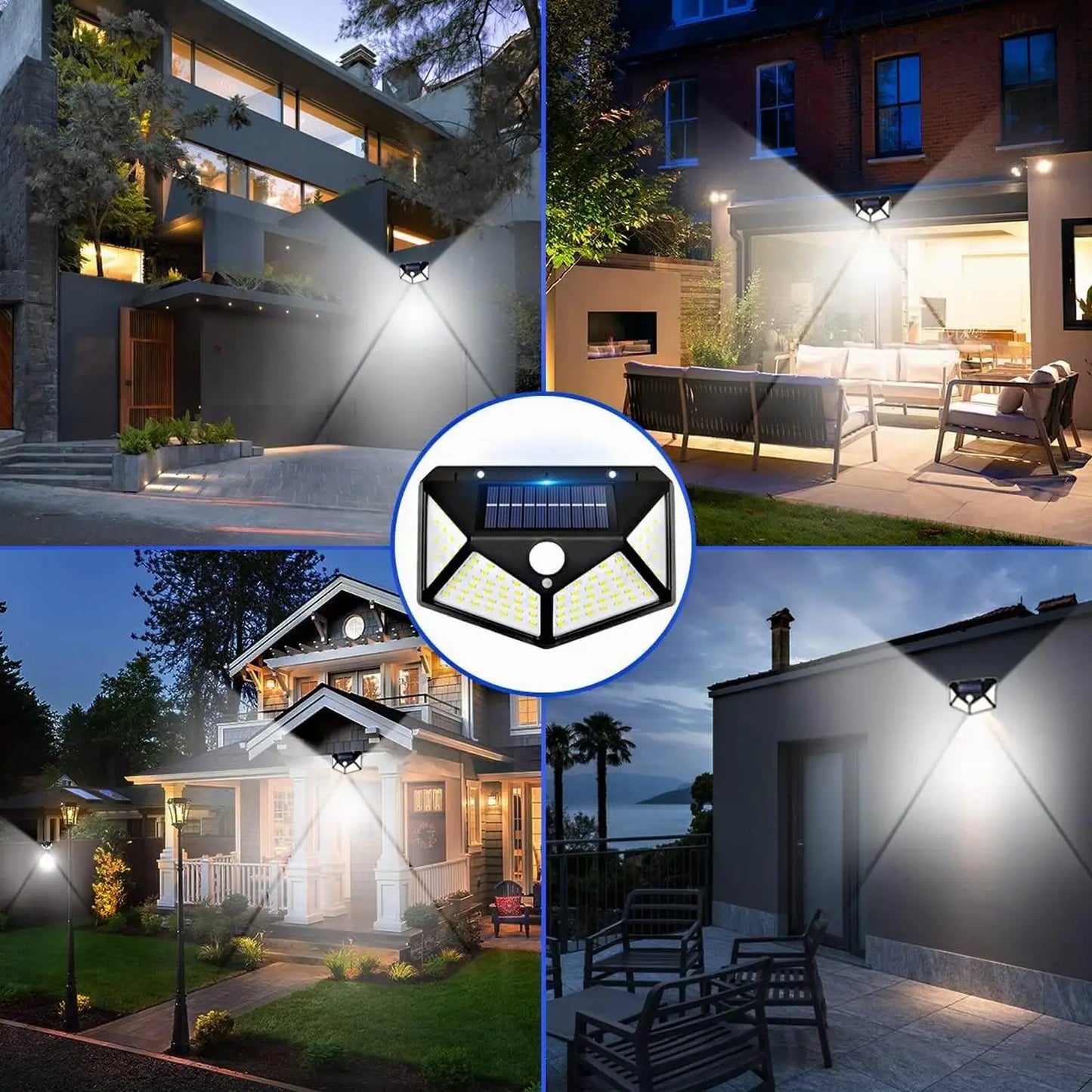 100 LED Solar Motion Sensor Security Light