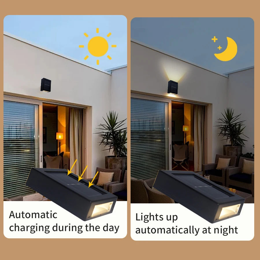 Modern Solar Up and Down Wall Lights
